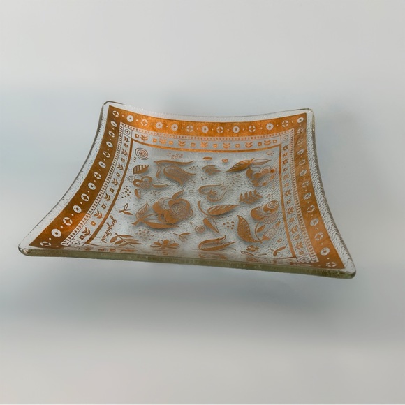 Vintage Georges Briard gold gilded trinket jewelry tray Persian garden MCM - Picture 6 of 6